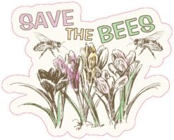 Save the Bees Vinyl Sticker