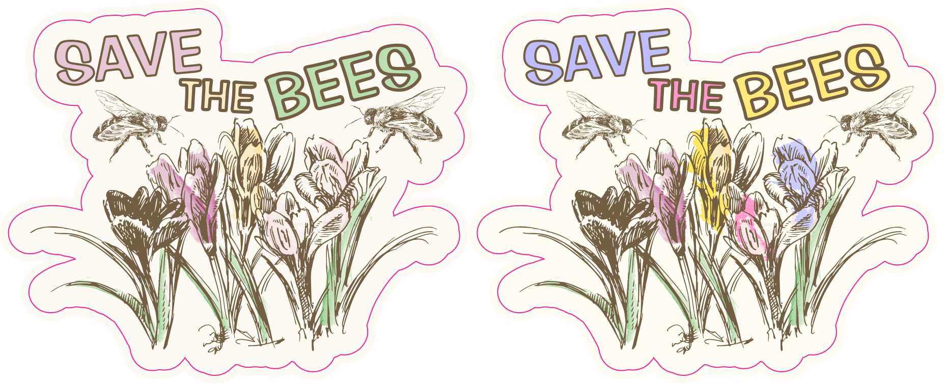 Save the Bees Vinyl Stickers