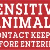 Contact Keeper Sensitive Animals Magnet