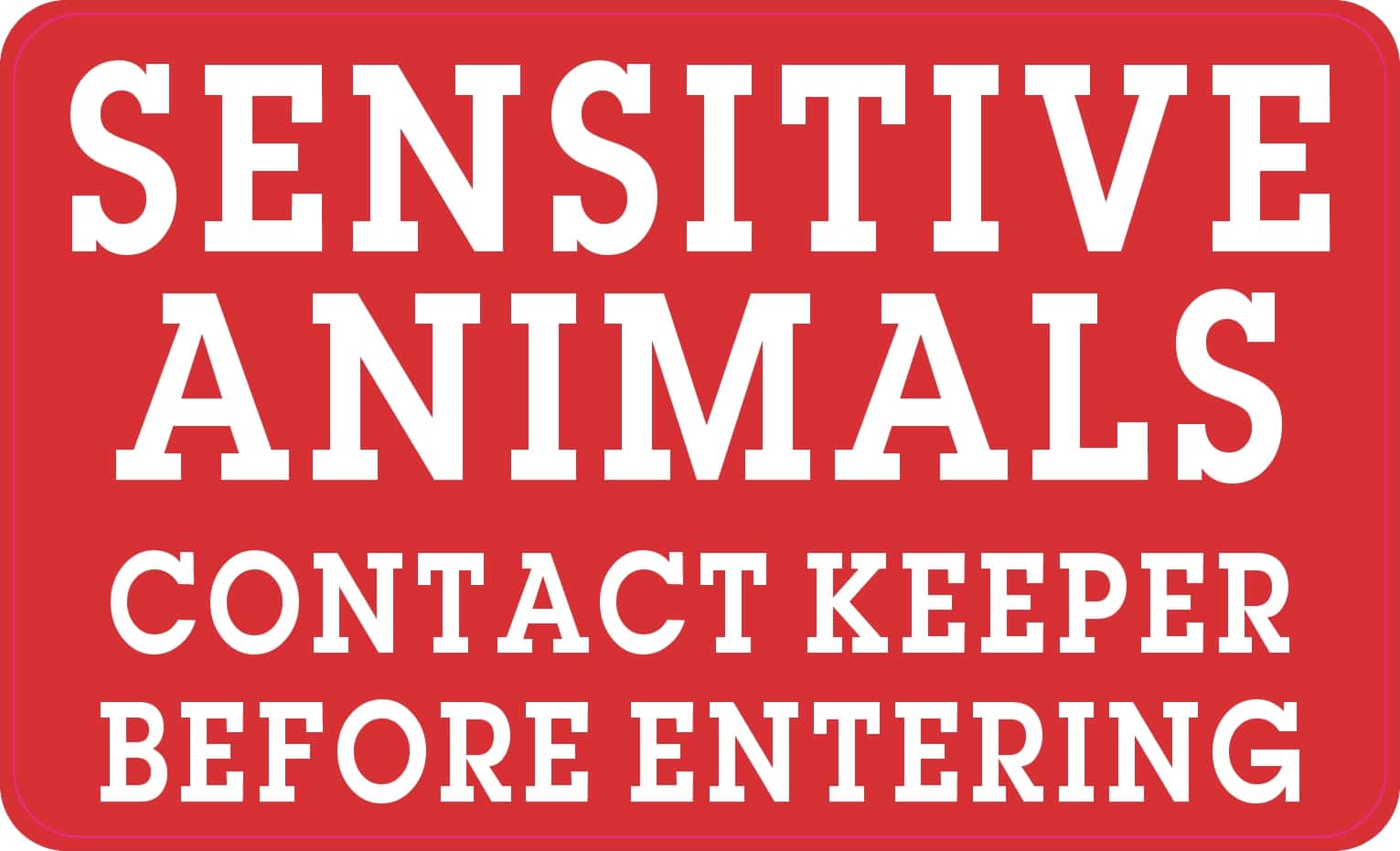 StickerTalk Contact Keeper Sensitive Animals Vinyl Sticker, 5 inches x 3 inches