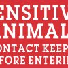 StickerTalk Contact Keeper Sensitive Animals Magnet, 5 inches x 3 inches