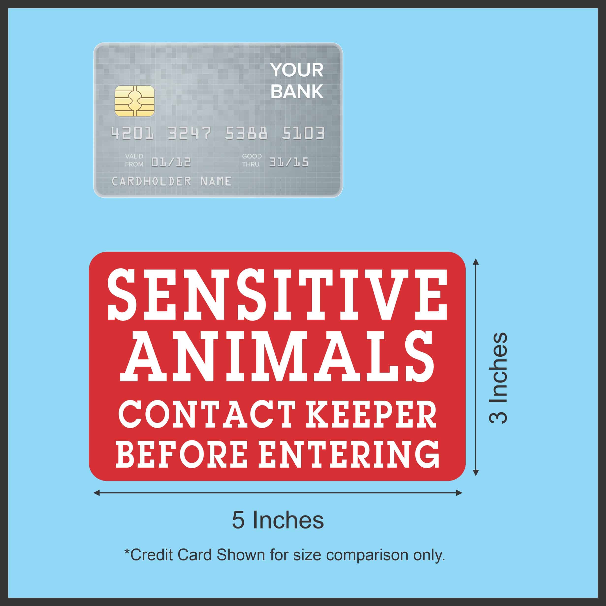 StickerTalk Contact Keeper Sensitive Animals Vinyl Sticker, 5 inches x 3 inches - Image 5