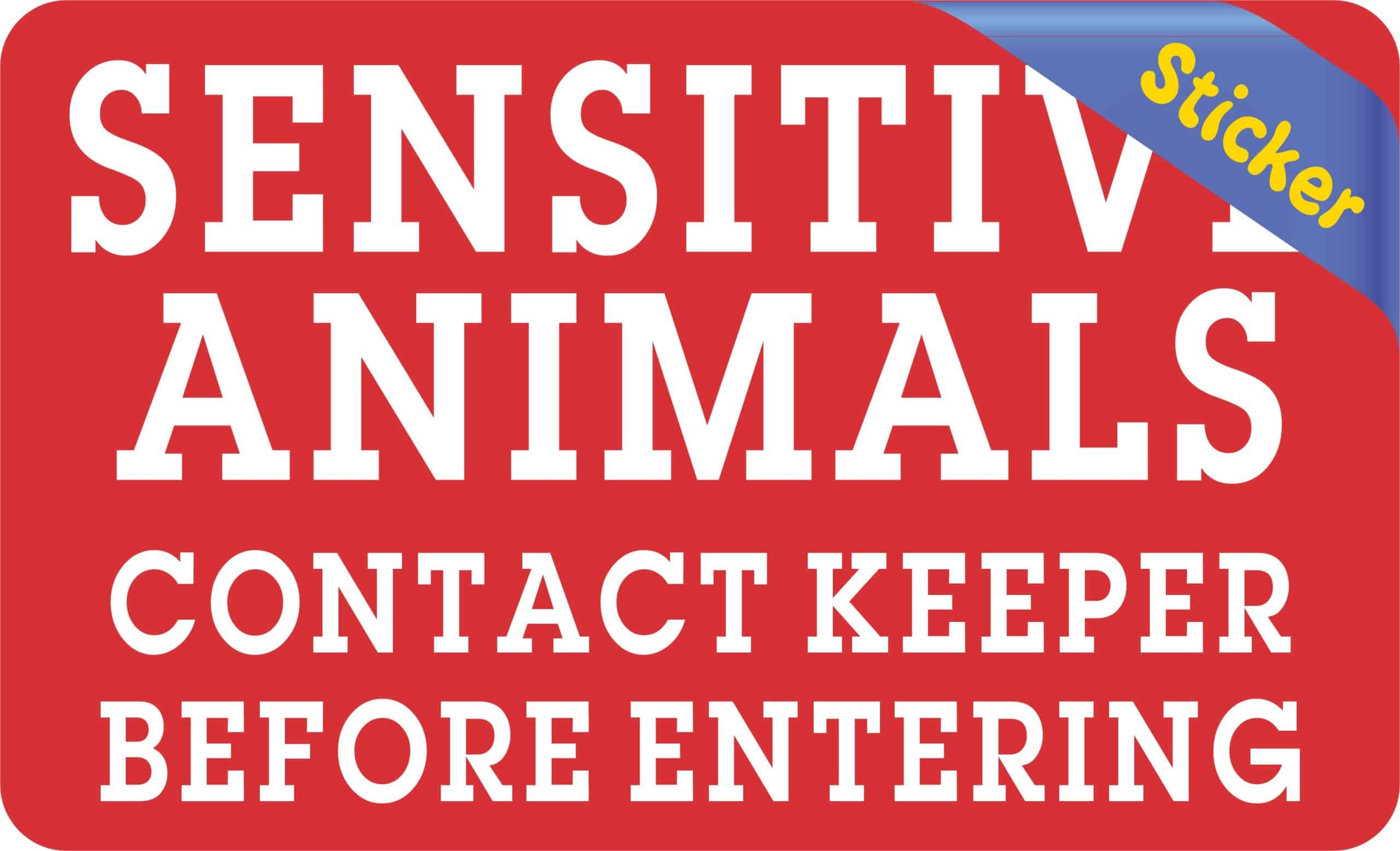 StickerTalk Contact Keeper Sensitive Animals Vinyl Sticker, 5 inches x 3 inches - Image 2
