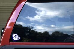 Right Facing Blue Bulldog Vinyl Sticker