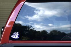 Left Facing Blue Bulldog Vinyl Sticker