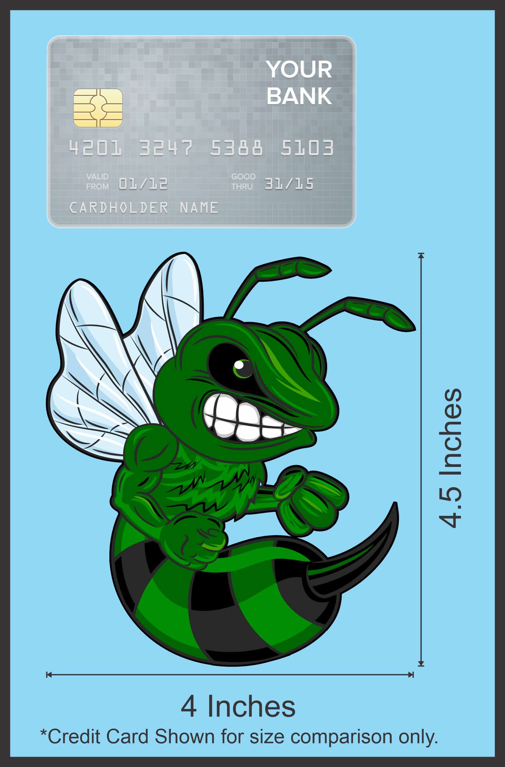 StickerTalk Green Hornet Vinyl Sticker, 4 inches x 4.5 inches - Image 6