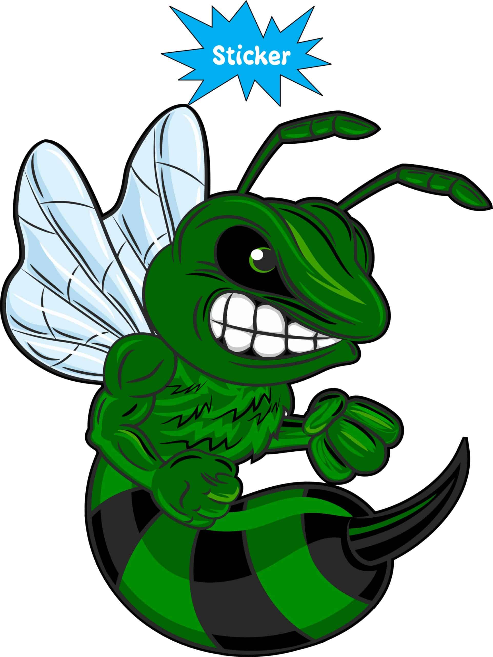 StickerTalk Green Hornet Vinyl Sticker, 4 inches x 4.5 inches - Image 3