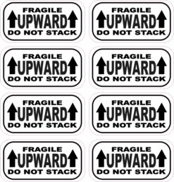 Fragile Upward Do Not Stack Vinyl Stickers