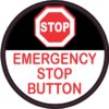 Emergency Stop Button Vinyl Stickers