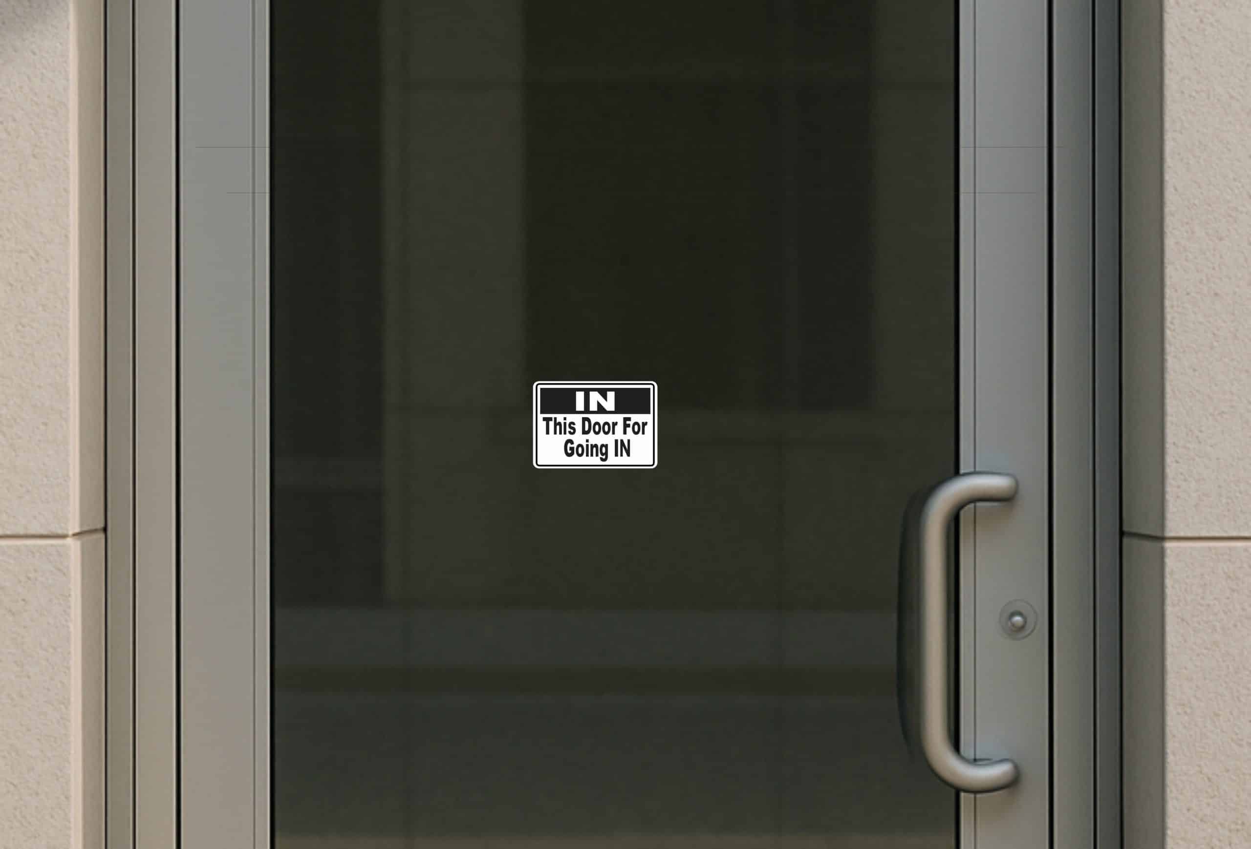 StickerTalk This Door for Going In Vinyl Sticker, 5 inches x 3.5 - Image 3