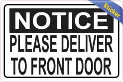 Alternative view of StickerTalk Please Deliver to Front Door Vinyl Sticker, 6 inches x 4 inches