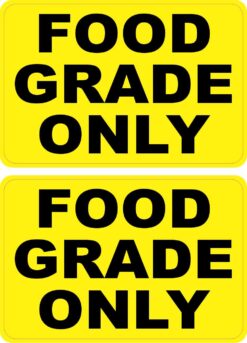 Food Grade Only Vinyl Stickers