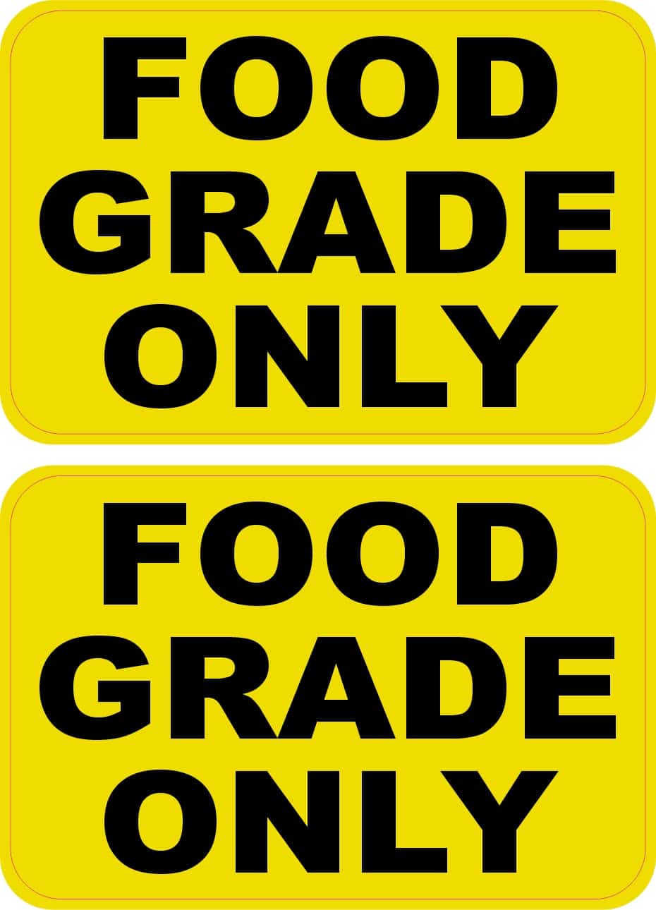 StickerTalk Food Grade Only Vinyl Stickers, 1 sheet of 2 stickers, 3 inches x 2 inches each