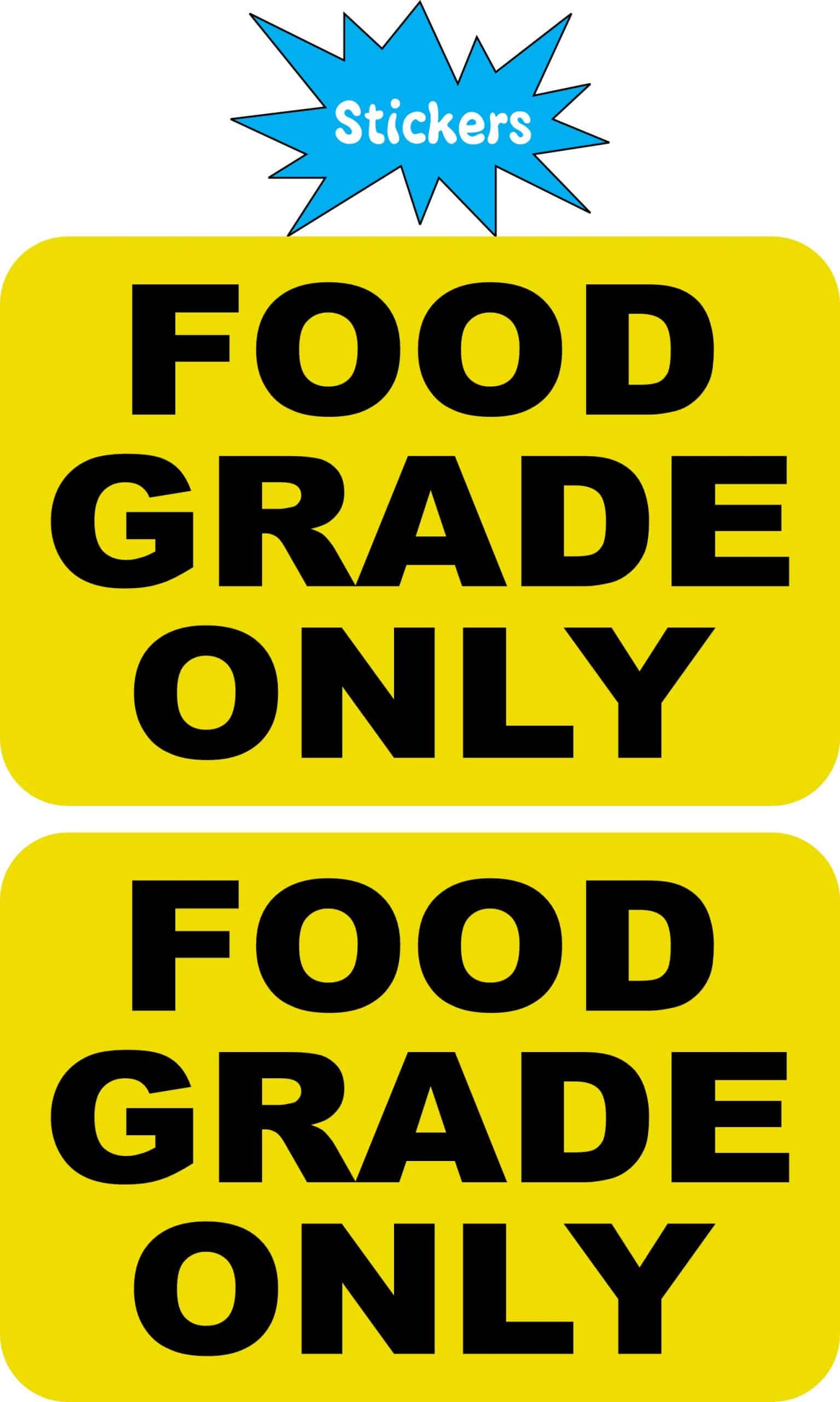 StickerTalk Food Grade Only Vinyl Stickers, 1 sheet of 2 stickers, 3 inches x 2 inches each - Image 2