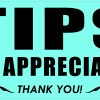 StickerTalk Aqua Tips Are Appreciated Magnet, 5 inches x 3 inche