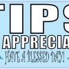 StickerTalk Blue Tips Appreciated Magnet, 5 inches x 3 inches