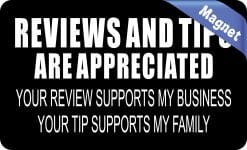Alternative view of StickerTalk Reviews and Tips Appreciated Magnet, 5 inches x 3 in