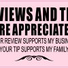 StickerTalk Pink Reviews and Tips Appreciated Magnet, 5 inches x 3 inches