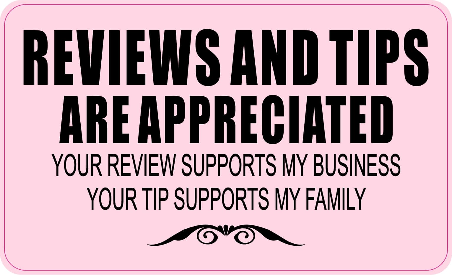 StickerTalk Pink Reviews and Tips Appreciated Magnet, 5 inches x 3 inches