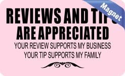 Alternative view of StickerTalk Pink Reviews and Tips Appreciated Magnet, 5 inches x 3 inches