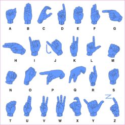 ASL Alphabet Vinyl Sticker