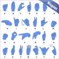 Alternative view of StickerTalk ASL Alphabet Magnet, 5 inches x 5 inches