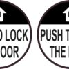 Push to Lock the Door Vinyl Stickers