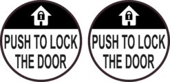 Push to Lock the Door Vinyl Stickers