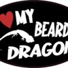 I Love My Bearded Dragon Vinyl Sticker