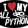 I Love My Ball Python Vinyl Sticker