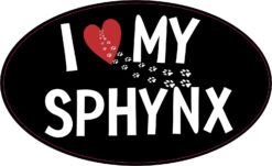 I Love My Sphynx Vinyl Sticker