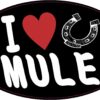 I Love Mule Vinyl Sticker