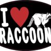 I Love Raccoon Vinyl Sticker