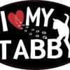 I Love My Tabby Vinyl Sticker