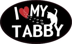 I Love My Tabby Vinyl Sticker
