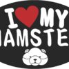 I Love My Hamster Vinyl Sticker
