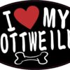 I Love My Rottweiler Vinyl Sticker
