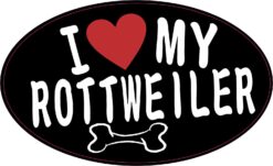 I Love My Rottweiler Vinyl Sticker