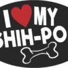 I Love My Shih-Poo Vinyl Sticker