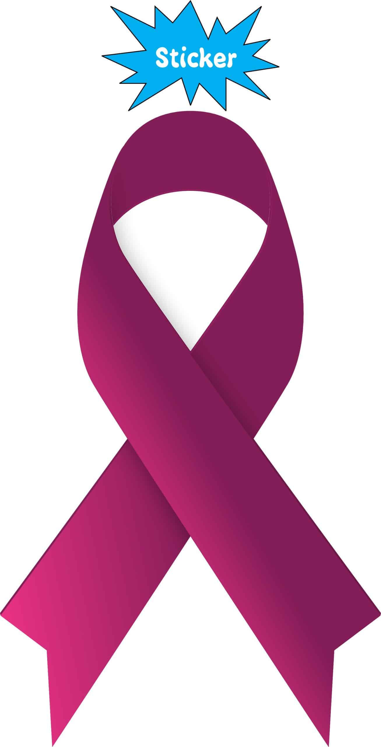 StickerTalk Eosinophilic Disorder Ribbon Vinyl Sticker, 3 inches x 5 inches - Image 3