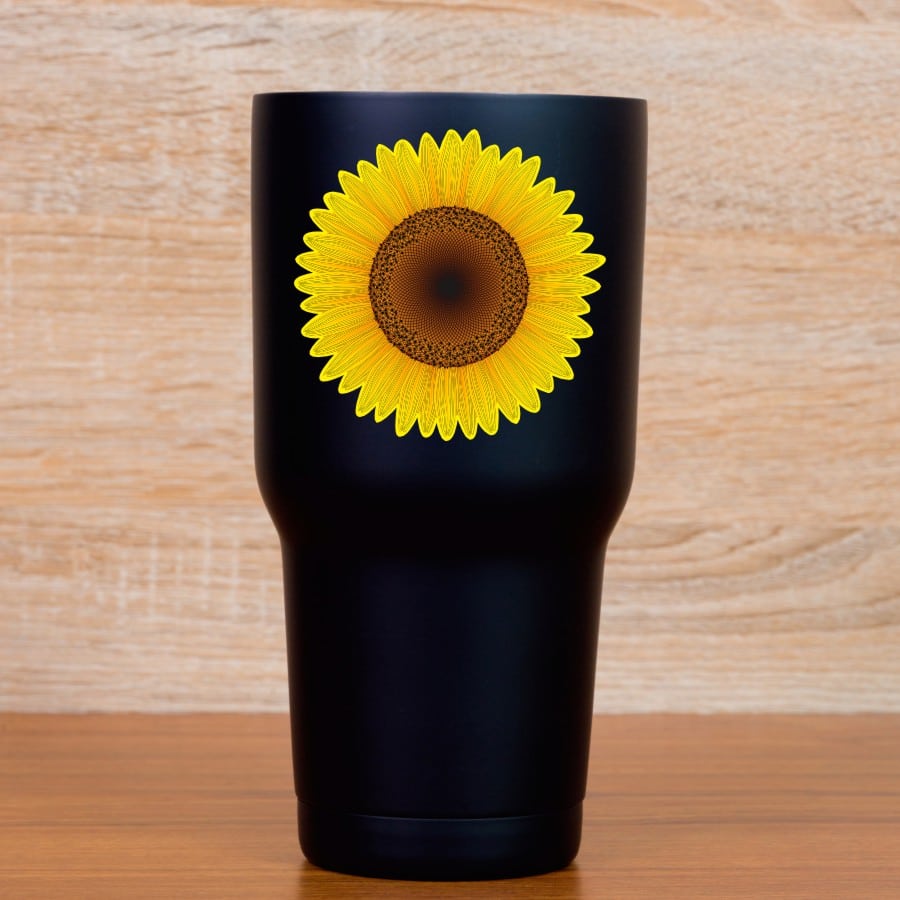 StickerTalk Sunflower Vinyl Stickers, 1 sheet of 2 stickers, 3 inches x 3 inches each - Image 5