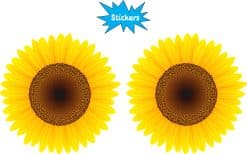 Alternative view of StickerTalk Sunflower Vinyl Stickers, 1 sheet of 2 stickers, 3 inches x 3 inches each