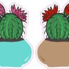 Cactus Flower Vinyl Stickers