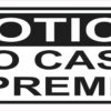 Oblong Notice No Cash on Premises Vinyl Sticker