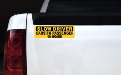 Slow Driver Carsick Passenger Vinyl Sticker