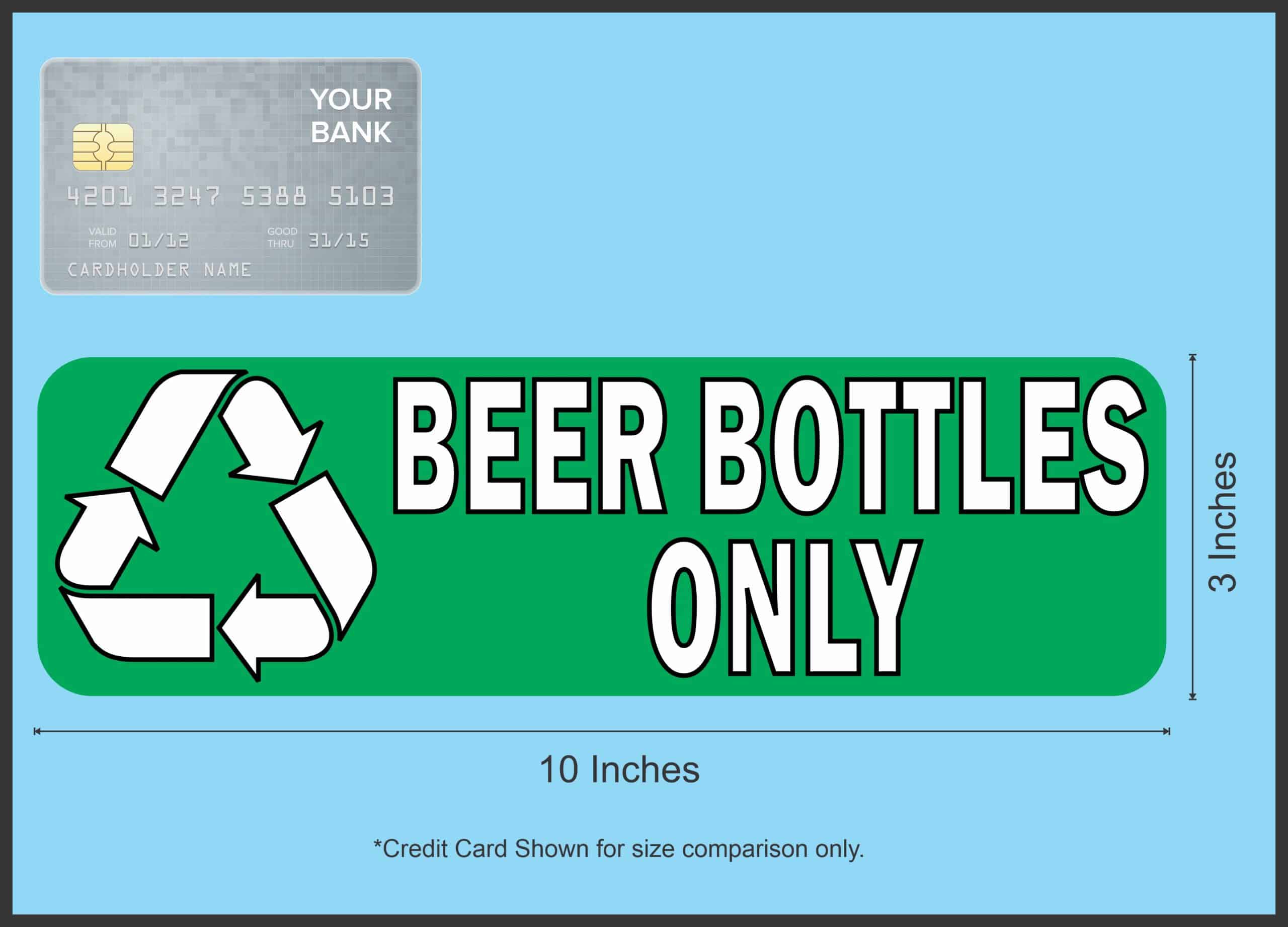 StickerTalk Beer Bottles Only Recycling Magnet, 10 inches x 3 inches - Image 3