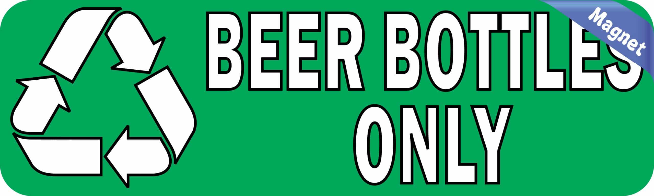 StickerTalk Beer Bottles Only Recycling Magnet, 10 inches x 3 inches - Image 2