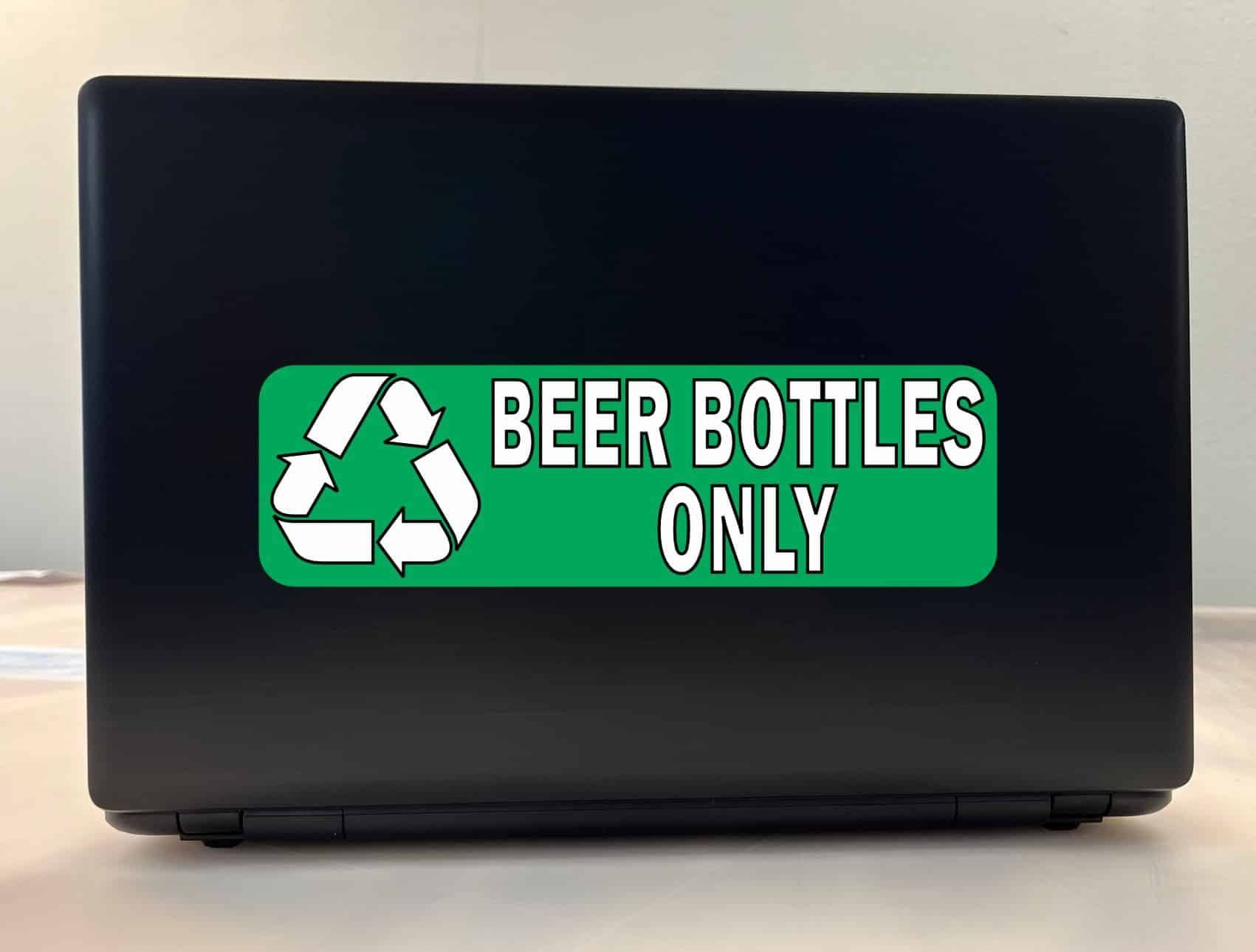StickerTalk Beer Bottles Only Recycling Vinyl Sticker, 10 inches x 3 inches - Image 3