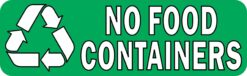 No Food Containers Recycling Magnet