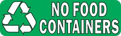 StickerTalk No Food Containers Recycling Magnet, 10 inches x 3 i